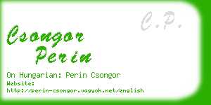 csongor perin business card